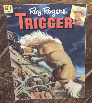 #ad Roy Rogers#x27; Trigger Comics #10 1953 Dell : Killer Cat Trigger Turns Detective $10.87