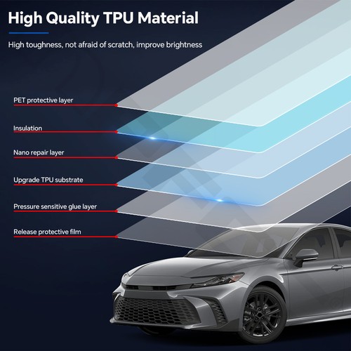 For Toyota Camry XSE 2025 Hood Fender Precut Paint Protection Film Clear PPF TPU - Picture 3 of 20