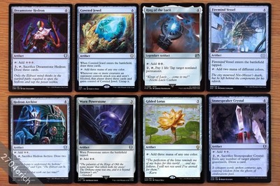Set of 8 Two Mana Artifact Rocks *NM* Magic MTG EDH Commander Deck Coveted Jewel