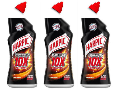 (7,1 EUR/l) HARPIC Power Plus - Original WC-Reiniger 750ml 3 Stück NEU OVP