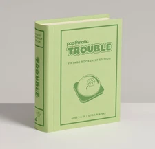 Trouble Vintage Bookshelf Edition Board Game Linen Book Case by WS Game Company