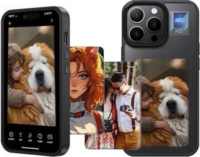 LED Smart Screen Handyhülle für iPhone 14 15 16 NFC Display Case NFC Handyhülle