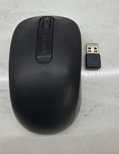 Microsoft Wireless Full Size Mouse Black Model 1737 w/Receiver TESTED WORKING