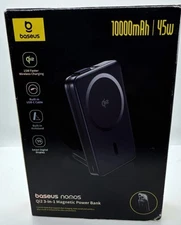 Baseus Nomos Qi2 45W 10000mAh Magnetic Power Bank with Built-In USB-C Cable