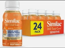 Similac (24-Pack) 8oz 360 Total Care Sensitive Ready to Feed Formula Exp 4/2026