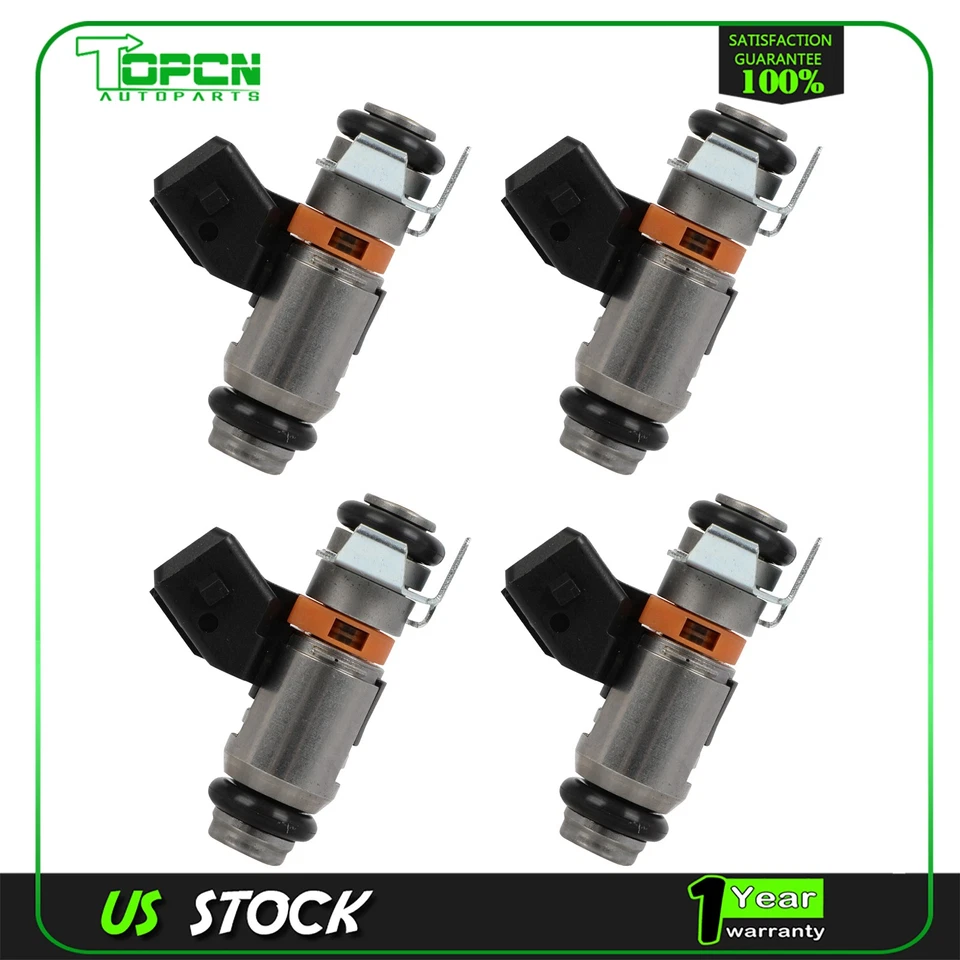4 inyectores de combustible aptos para Ford Fiesta L4 2003-2010 1,6 LM2N1U9F593JA Foto 3 de 4