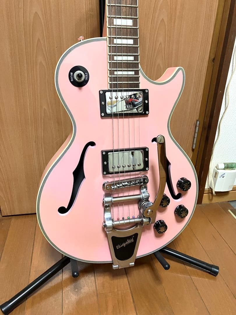 Burny PLC-65PP Pink Electric Guitar Used Product Shipping From