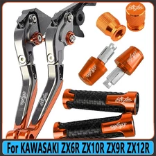 US Brake Clutch Lever Handle Grip End Sets For KAWASAKI ZX6R ZX10R ZX9R ZX12R