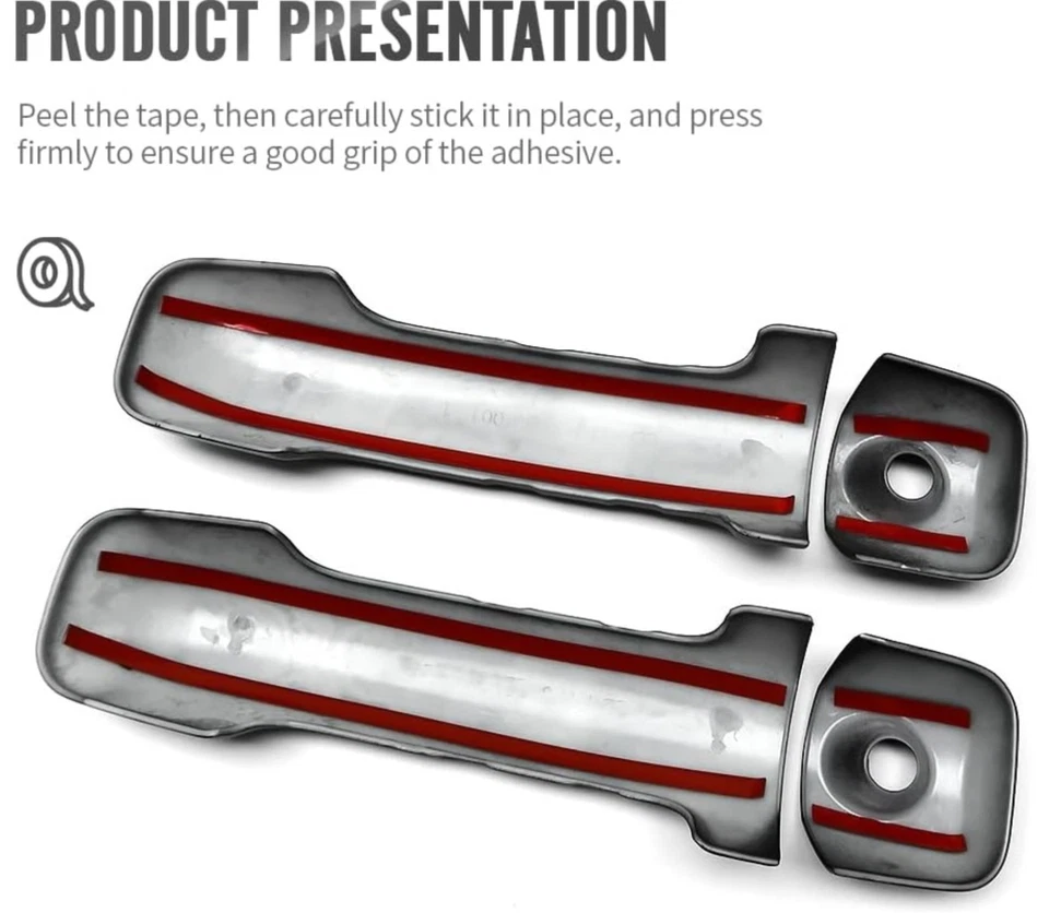 Cubierta de manija de puerta para Toyota FJ Cruiser XJ10 TRD 2007-2022 moldura exterior de coche Foto 3 de 3