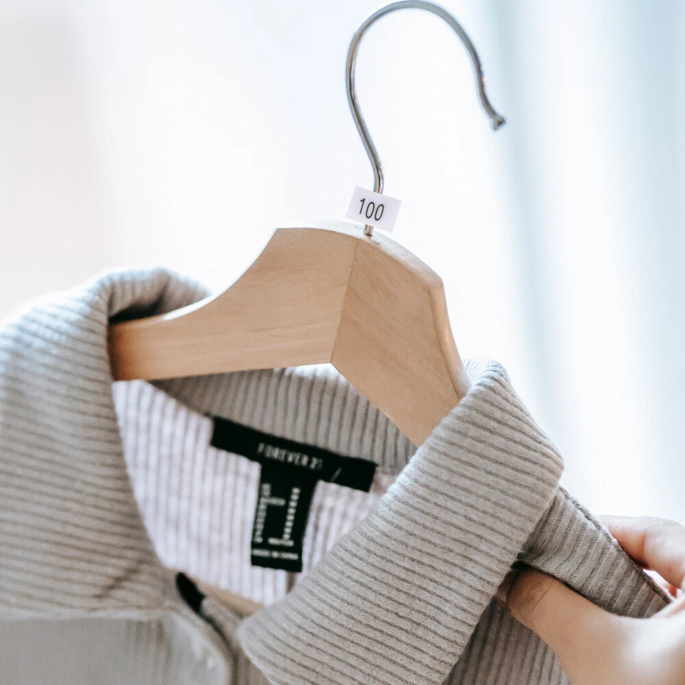 VETEMENTS Appendiabiti da viaggio 100 pezzi marcatori taglia vestiti etichette per abbigliamento