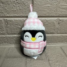 Squishmallows Holiday Christmas Ornament Luna Winter Penguin Hat Scarf 4  