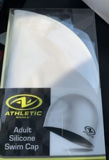 Athletic Adult Silicone Swim Cap White