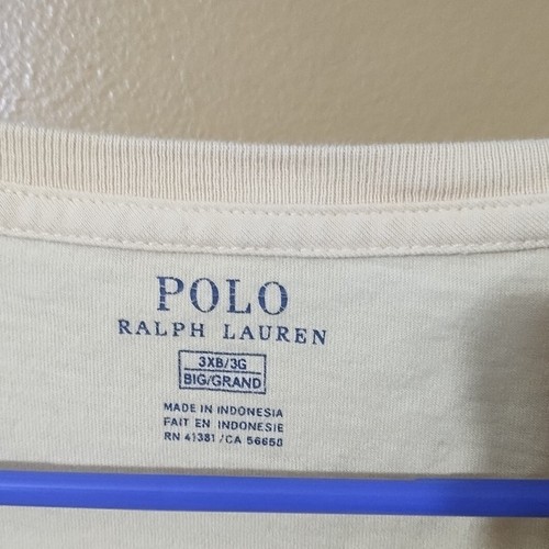Polo Ralph Lauren Short Sleeve Cotton V Neck T Shirt 3XL Classic - Picture 3 of 4