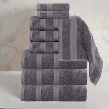 Smart Dry Zero Twist Cotton 9-Piece Assorted Towel Set