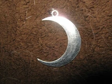 NEW ANTIQUE SILVER TONE 38MM WICCAN CRESCENT MOON CHARM PENDANT NECKLACE