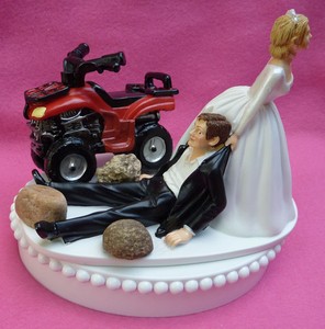 Wedding Cake Topper Atv 4 Wheeler Off Road 4x4 Outdoors Themed Green Vehicle Fun Ebay