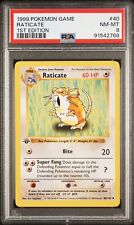 Pokémon TCG - Raticate 40/102 - 1st Edition - Shadowless Base Set [PSA 8 NM-MT]