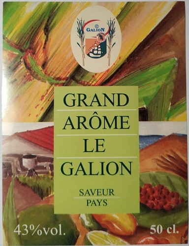 Etiquette Vin Rhum FRANCE GRAND AROME LE GALION Rum Saveur Pays Wine labels