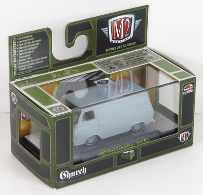 M2 Machines Hobby Church 1963 Ford Econoline 63 Van Go Primer Gray