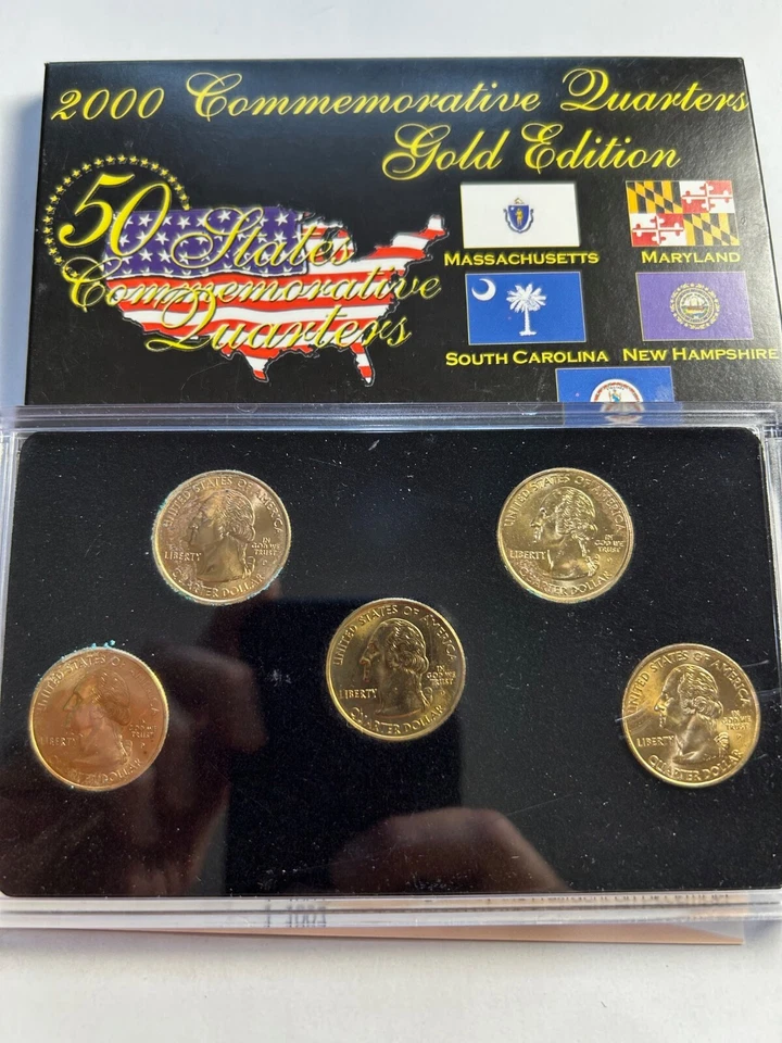 2000 50 States Comm Quarters ~ Gold Edition Set COA & Original Box.  3 Sets Left - Image 2 of 3