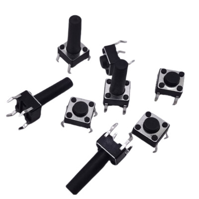 50pcs Micro Momentary Tactile Push Button SPST Switch Vertical 2 Position DIP
