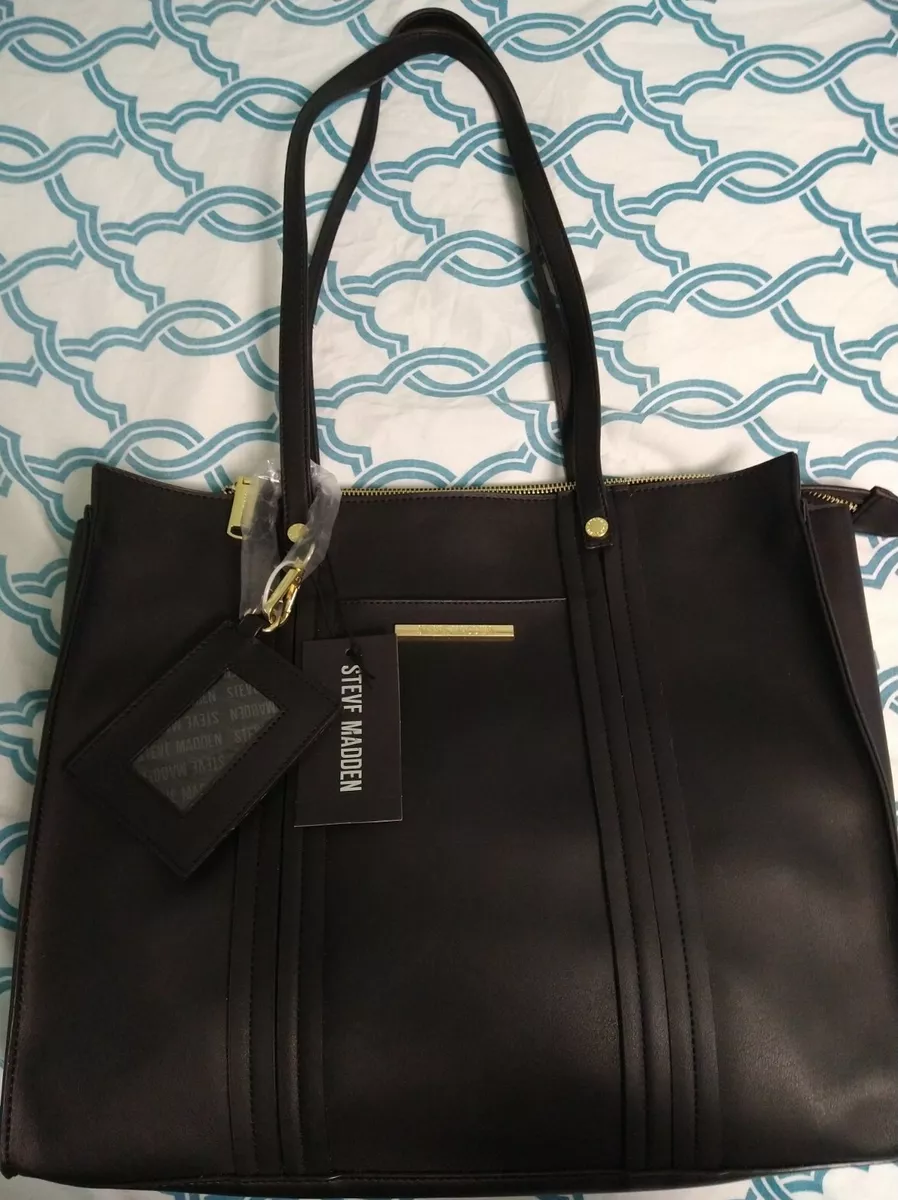 Steve Madden Large Black Purse/Tote Bag Nwt