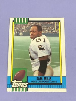 Vtg 1990 Topps Tiffany #238 SAM MILLS Saints Car Panthers ILB NFL HOF NrMt/Mt SP