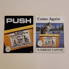 Vintage Levi Garrett Decals Chewing Tobacco Store Window Door Push/Pull