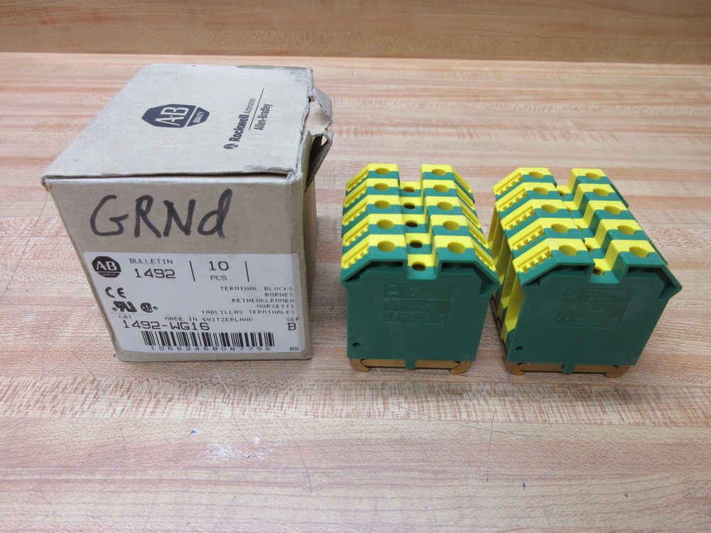 Allen Bradley 1492-WG16 Terminal Blocks 1492WG16 (Pack of 10)