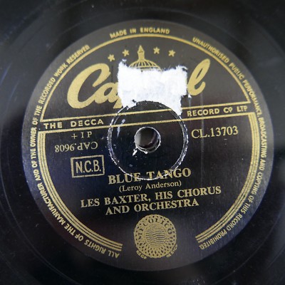 78 rpm LES BAXTER blue tango / please mr sun