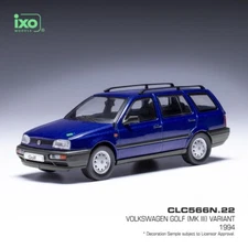 IXO MODELS VW GOLF MKIII ESTATE METALLIC BLUE 1994 1-43 SCALE CLC566N