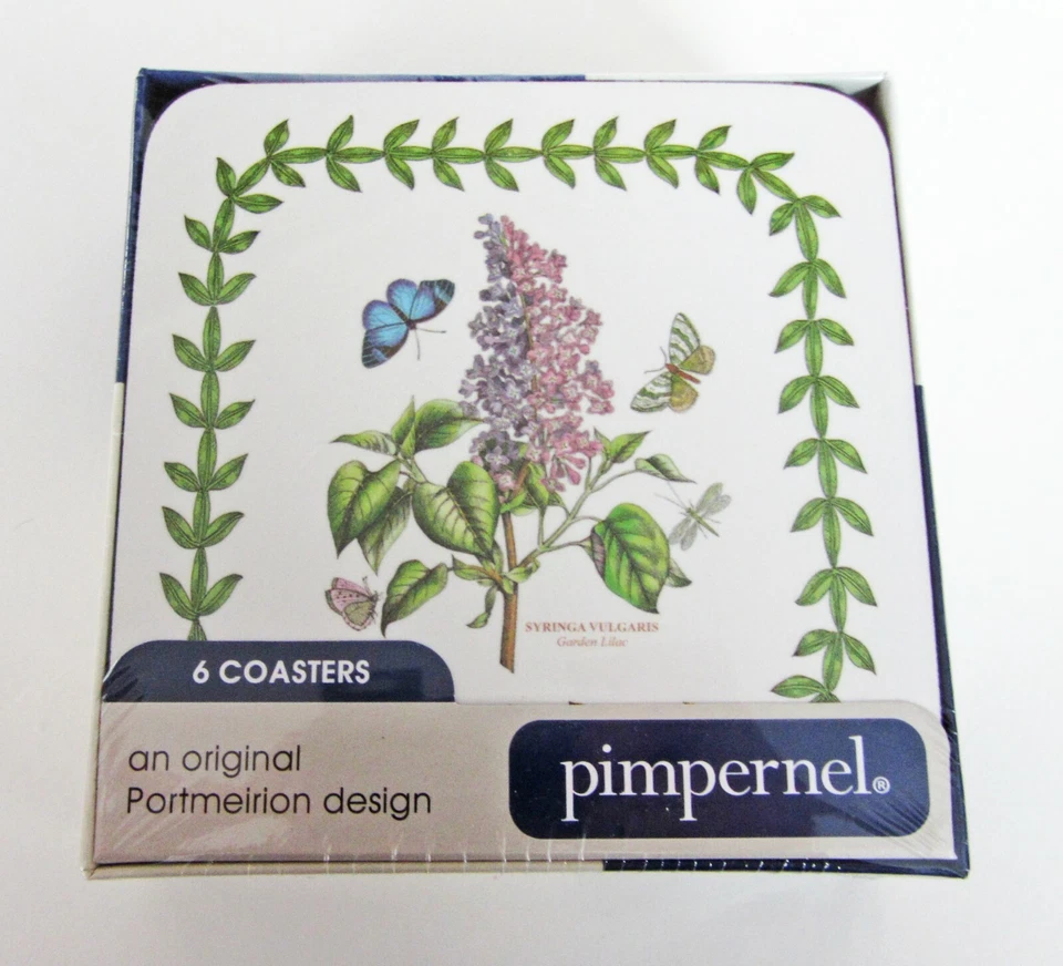 JUEGO POSAVASOS JARDÍN BOTÁNICO PORTMEIRION-6 Diseños Originales Diferentes NUEVO Foto 2 de 4