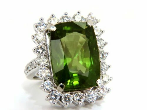 Joyería de oro blanco de peridoto