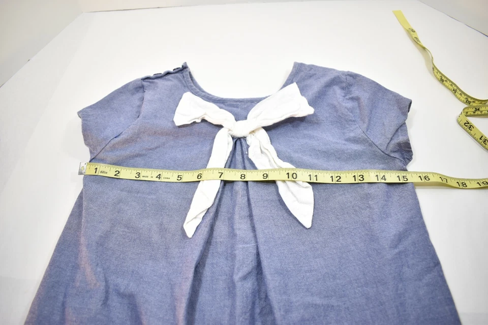 Vestido para niña JK auténtico caqui azul y blanco talla M Foto 3 de 4
