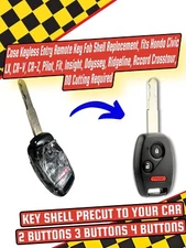 Remote Head Key Shell for Honda 4 Button With Blade HON66 HO01 (Clip-on)
