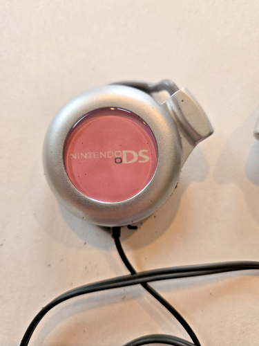 Nintendo DS Headset Original Earphones with Ear Clips Pink/Silver tested working - Picture 5 of 6