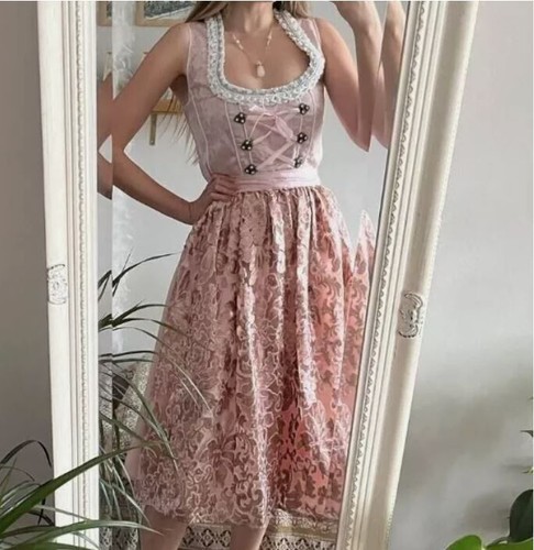 B863/ Gr. 44 BPC PUDER rosa LUXUS PREMIUM selection Dirndl neu - Bild 6 von 16