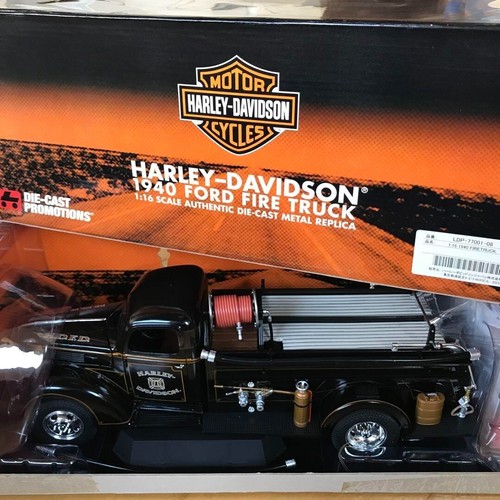 Harley-Davidson 1940 Ford Fire Truck 1:16 scatola in metallo pressofuso:18,5 x 7,9 x 7,1 pollici.USATO - Foto 1 di 10