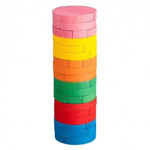 Verflixter Turm - Wackelturm - rund - bunt - 23cm hoch - Bild 4 von 5