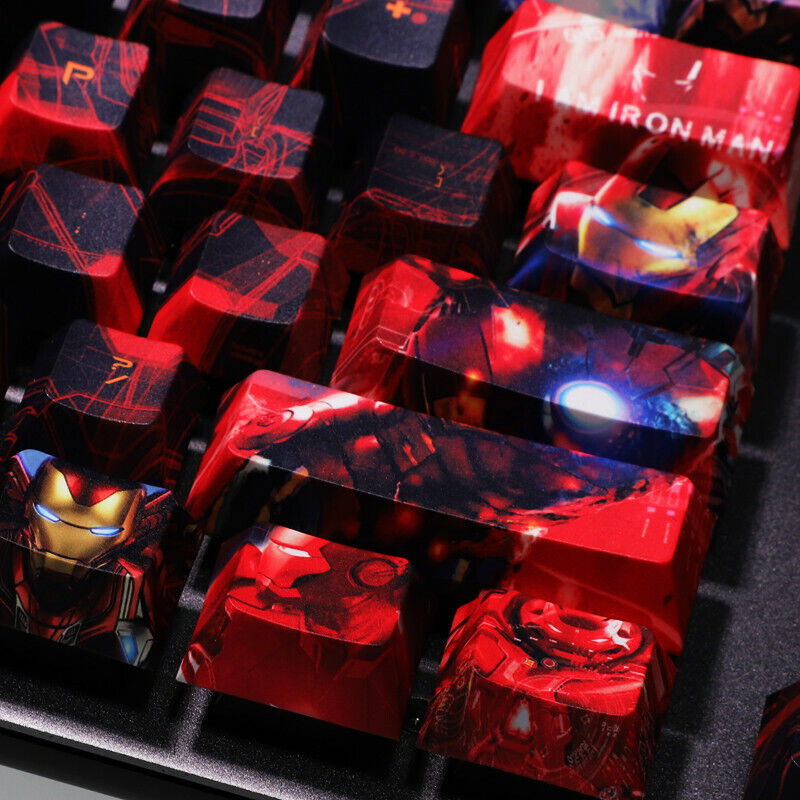 108 Keys Marvel Iron Man PBT Keycap Key Set for Mechanical 108 Keys Marvel Iron Man PBT Keycap Key Set for Mechanical