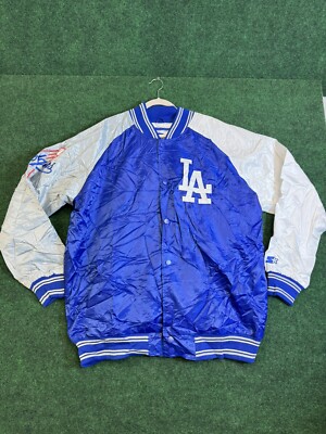 Men's Starter Royal/White Los Angeles Dodgers Varsity Satin Full-Snap Jacket 3XL