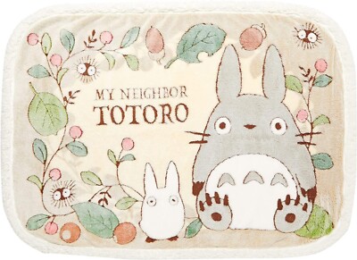My Neighbor Totoro Blanket Travelling Rug Leaves & Nuts H70×W100cm Studio Ghibli