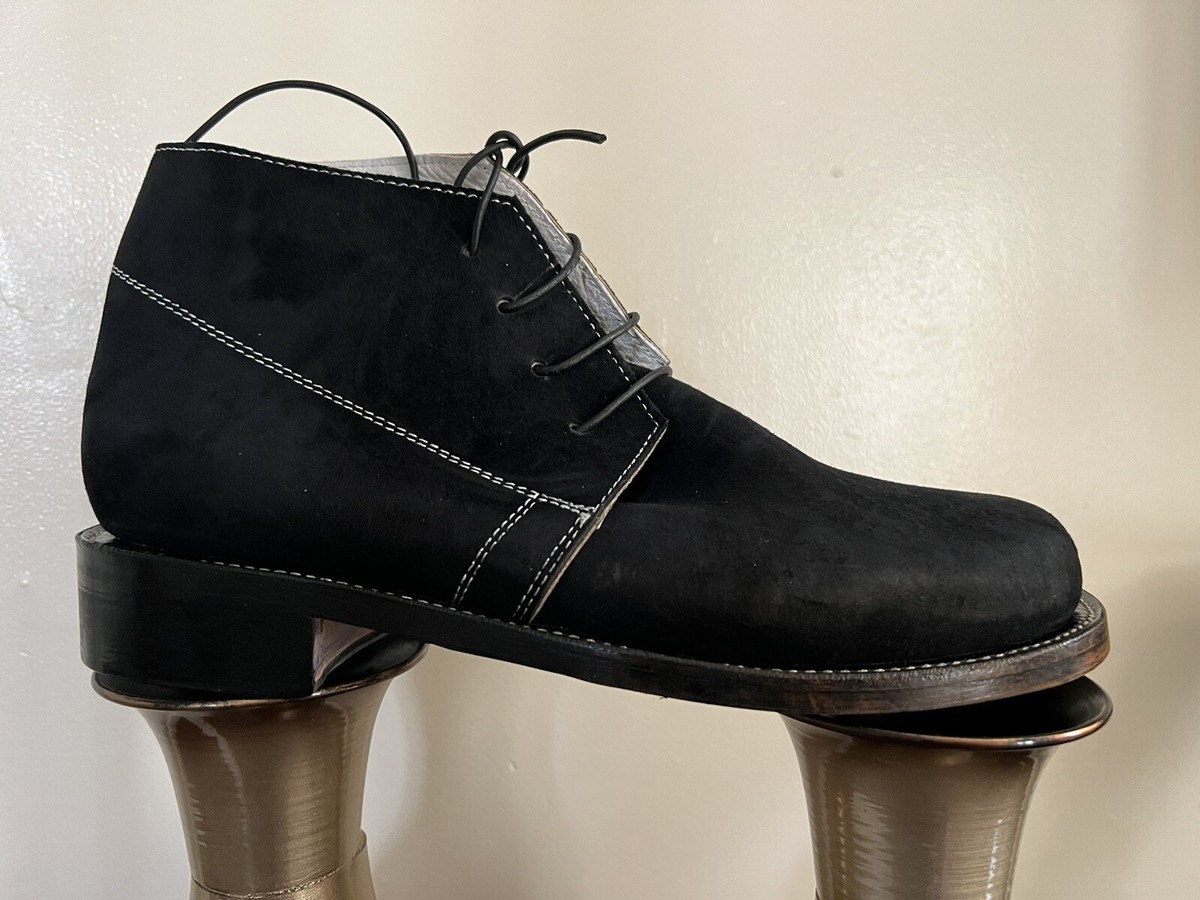 Civil War Brogans Men's 6 EE Women's 8 Black Gray Suede Turnout