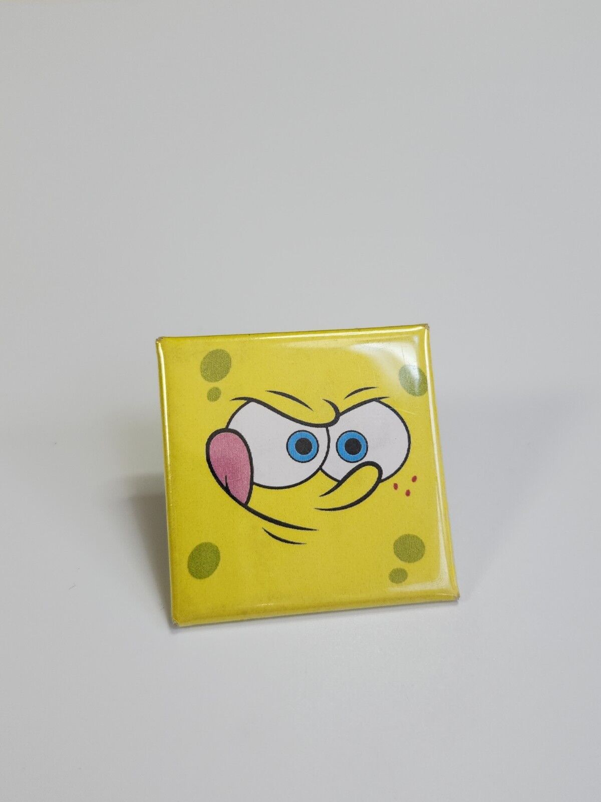 Spongebob Squarepants Button Pin Angry Expression