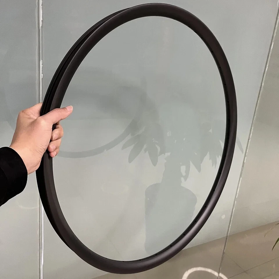 29er Superlight Carbon Rims 36mm Wide 20mm Deep MTB Wheel Asymmetry Hookless  - Image 3 of 4