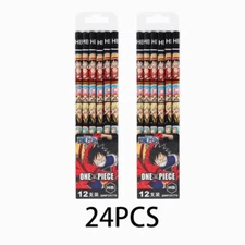 One Piece 24 Pcs HB Hexagonal Anime Appearance Pencil Sketch Wooden Pencil