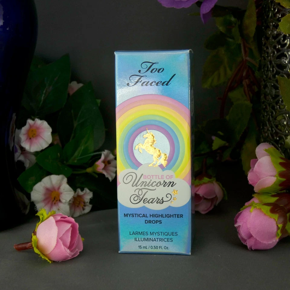 Too Faced BOTTLE OF UNICORN TEARS Mystical Highlighter Drops RARE 2017 NIB - Image 2 of 4