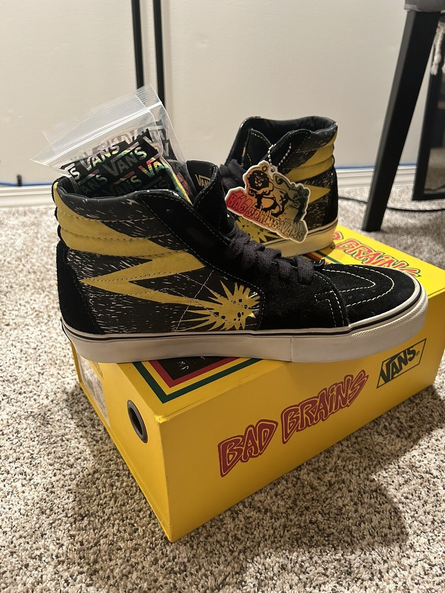 Vans x Bad Brains Sk-8 Hi Yellow Black Size 8.5 hosoi wtaps