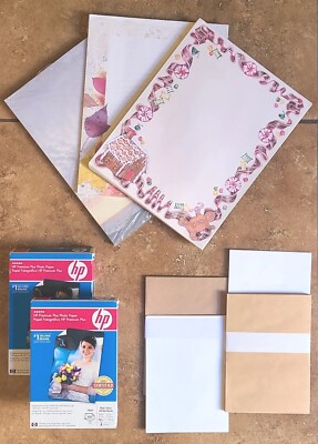 NEW HP Premium Inkjet 4x6'' Photo Paper High Gloss Cards 8x10'' Printer Paper LOT