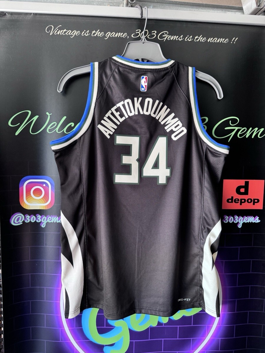 Authentic KID Antetokounmpo #34 Bucks Statement NBA Jersey W